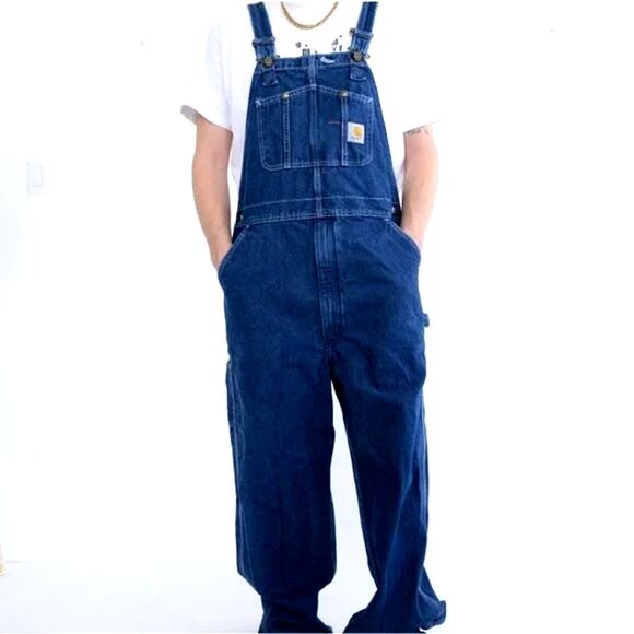 Carhartt Relaxed FIt Denim Work Overalls 36 x 30 - Picture 2 of 10